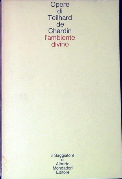 L' ambiente divino : saggio di vita interiore - Pierre - copertina
