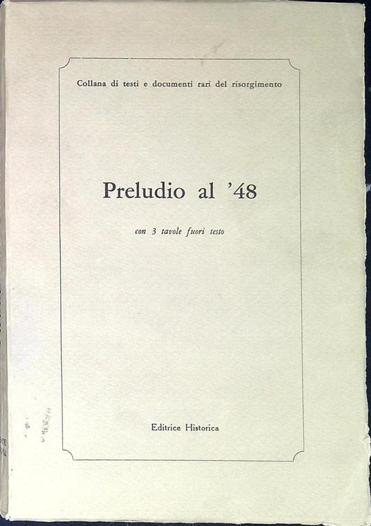 Preludio al '48 - Mario Battaglini - copertina