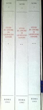 Studi in onore di Leopoldo Sandri