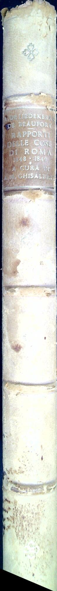 Rapporti delle cose di Roma (1848-1849) - copertina