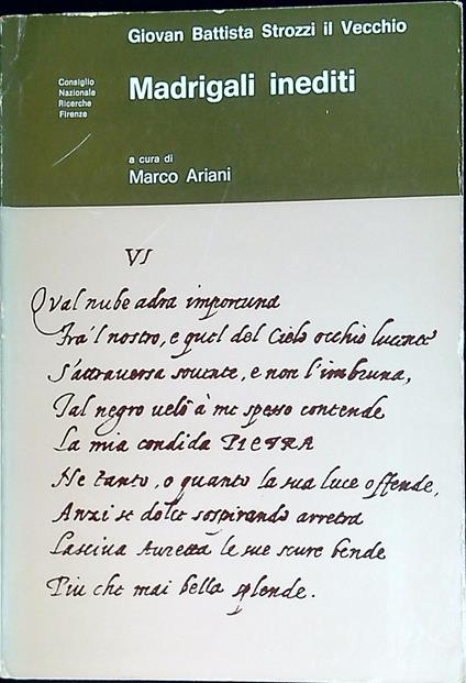 Madrigali inediti - copertina