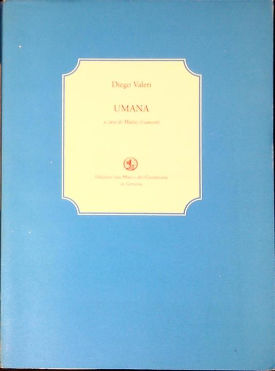 Umana - copertina