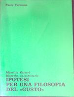 Ipotesi per una filosofia del 'gustò
