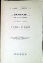 Il greco di Dante : ricerche sulle dottrine grammaticali del Medioevo