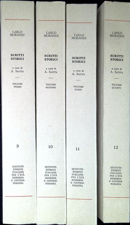Scritti storici - copertina