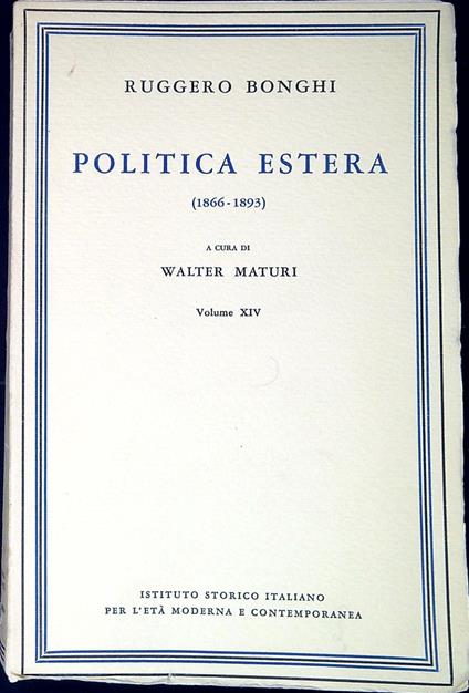 Politica estera : 1866-1893 - copertina