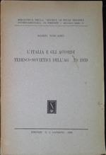 L' Italia e gli accordi tedesco-sovietici dell'agosto 1939
