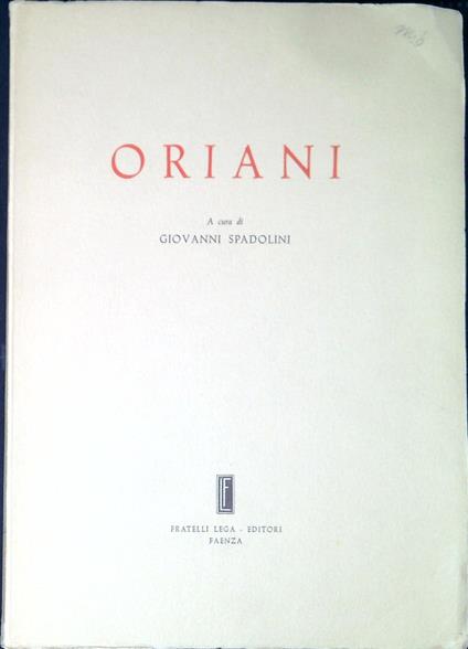 Oriani - copertina