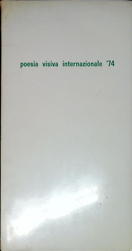 Poesia visiva internazionale '74 - Michele Perfetti - copertina