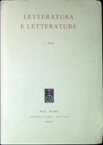 Letteratura e letterature 1 2007
