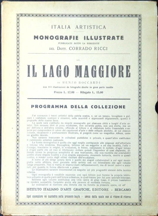 Il lago Maggiore - Renzo Boccardi - copertina