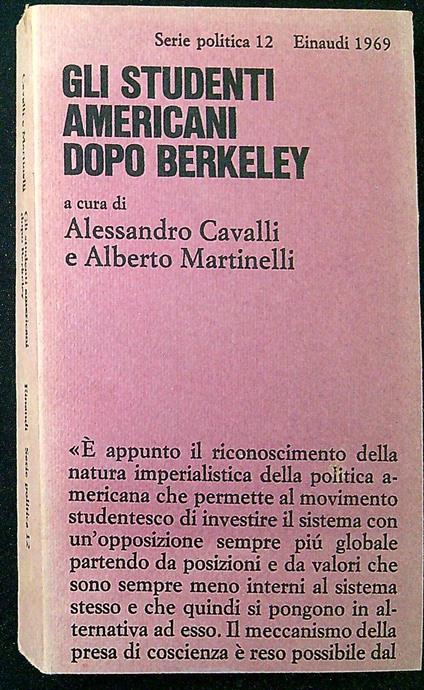 Gli studenti americani dopo Berkeley - Alberto Martinelli - copertina