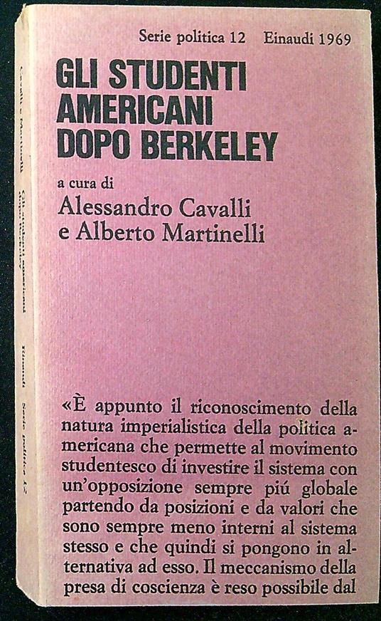Gli studenti americani dopo Berkeley - Alberto Martinelli - copertina