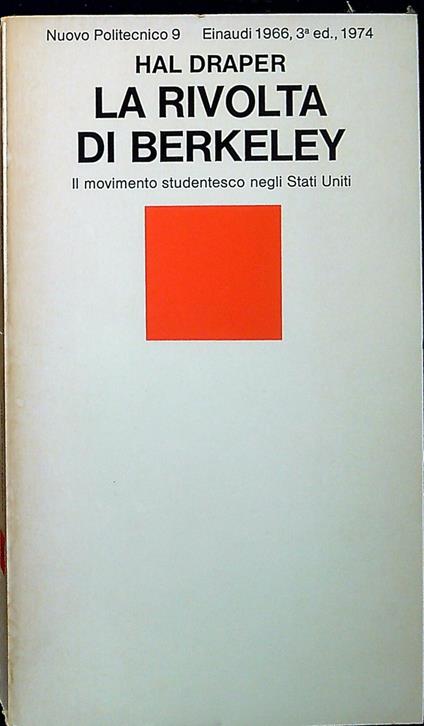 La rivolta di Berkeley - Hal Draper - copertina