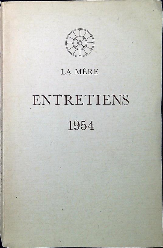 La mère. Entretiens 1954 - Aurobindo (sri) - copertina