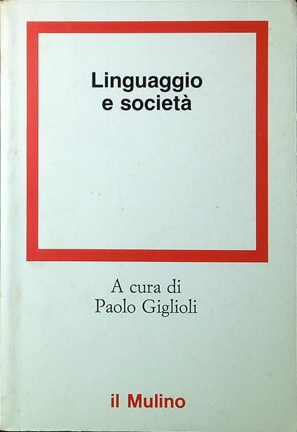Linguaggio e società - copertina