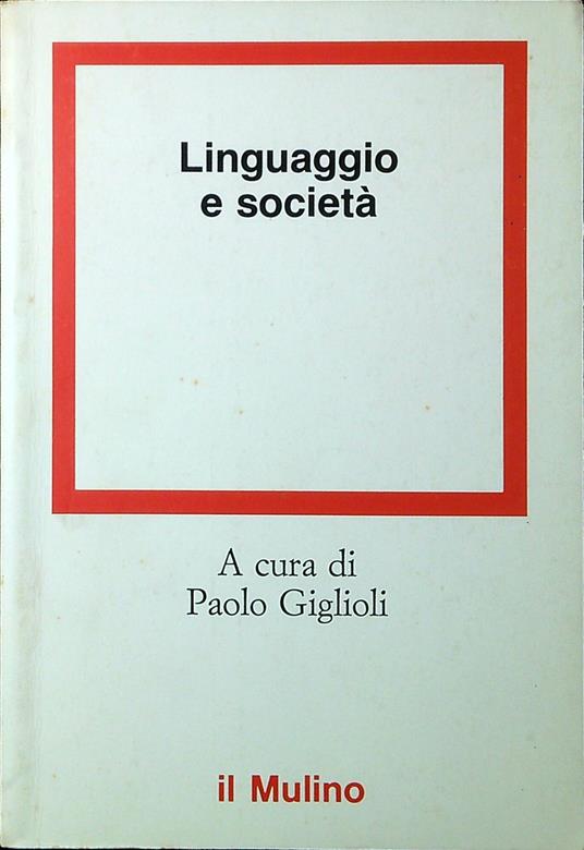 Linguaggio e società - copertina