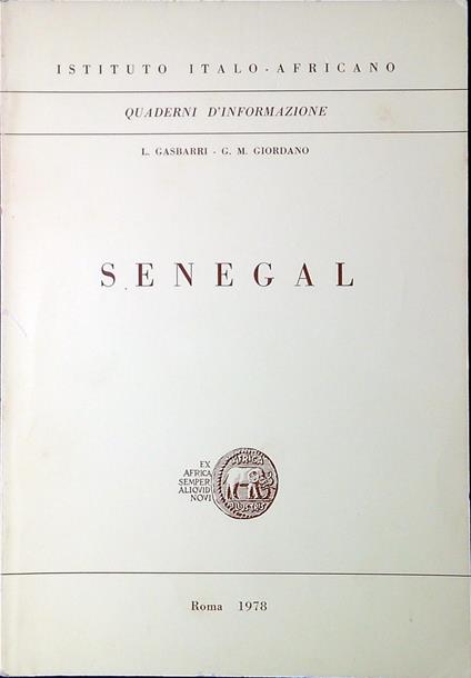Quaderni d'informazione. Senegal - copertina
