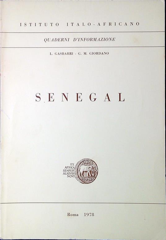 Quaderni d'informazione. Senegal - copertina