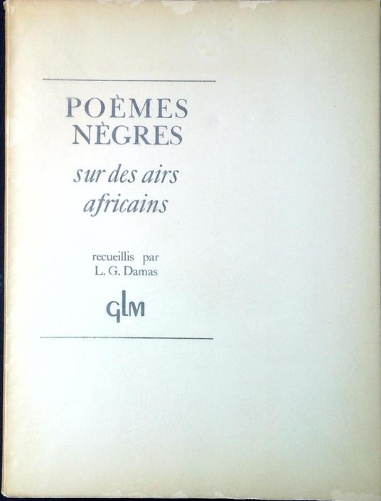 Poèmes nègres sur des airs africains - copertina