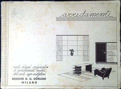 Arredamenti : venti disegni originali d'arredamenti rustici dell'arch. Ugo Castiglioni - copertina