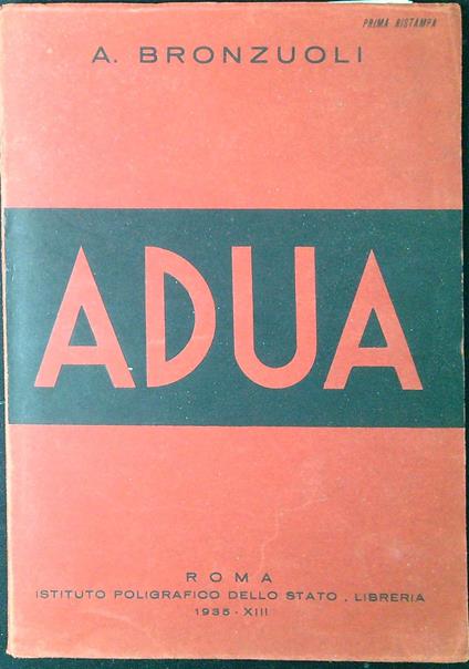 Adua - Anacleto Bronzuoli - copertina