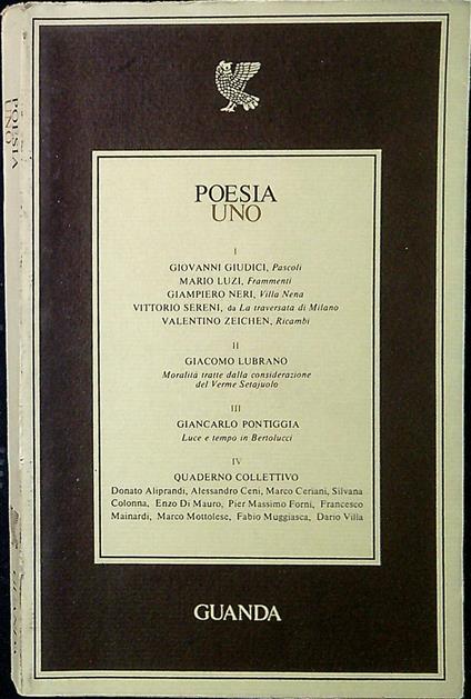 Poesia uno - copertina