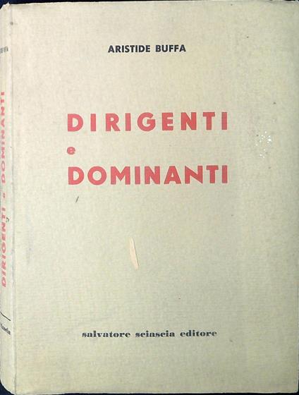 Dirigenti e dominanti - Aristide Buffa - copertina
