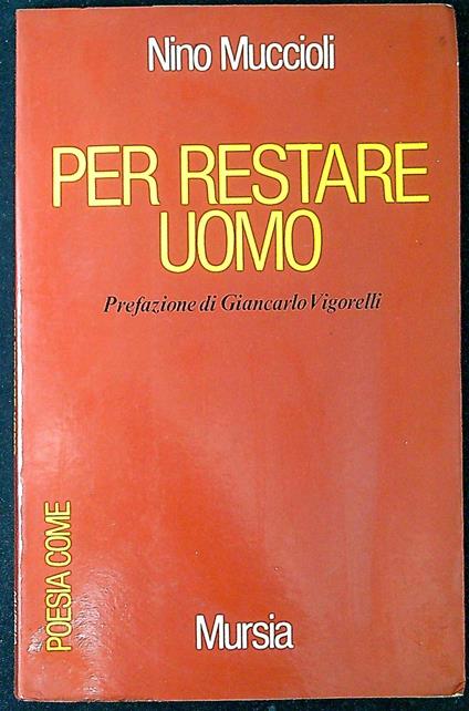 Per restare uomo - copertina