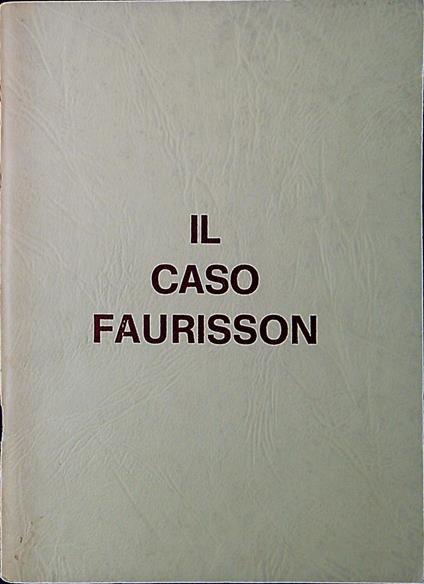 Il caso Faurisson - copertina