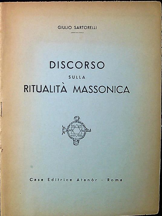 Discorso sulla ritualità massonica - copertina