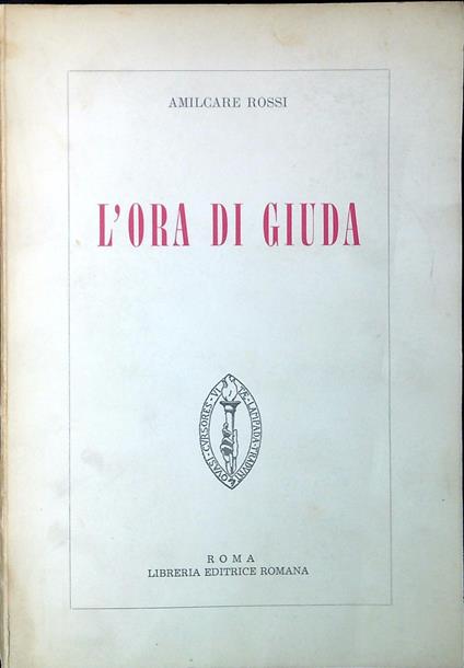 L'ora di Giuda - copertina