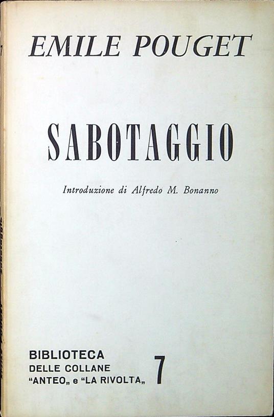 Sabotaggio - copertina