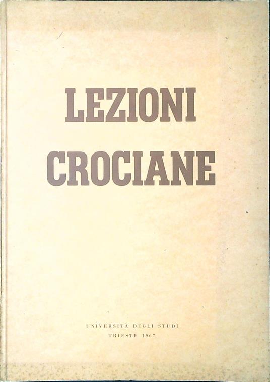 Lezioni crociane - copertina