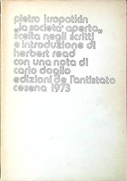 La società aperta - copertina