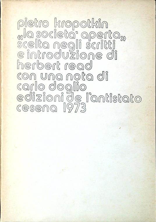 La società aperta - copertina