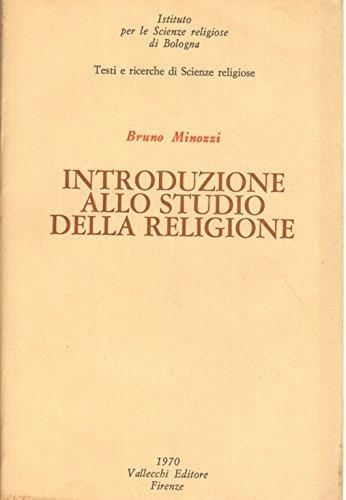 Introduzione allo studio della religione - Bruno Minozzi - copertina