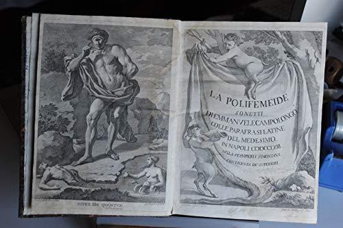 La polifemeide sonetti di Emmanvele Campolongo colle parafrasi latine del medesimo - copertina