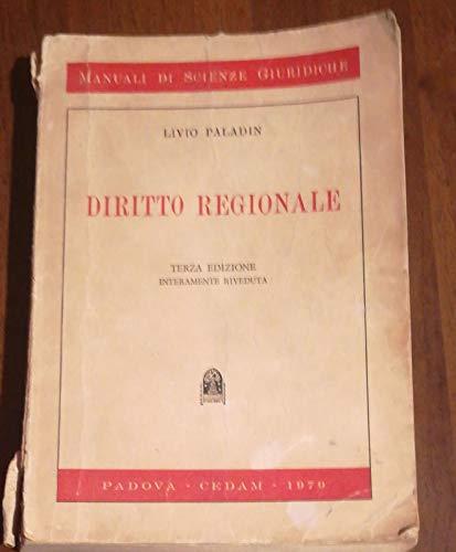 Diritto regionale. Terza ediz. Riveduta - L. Paladini - copertina