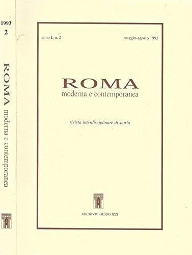 Roma moderna e contemporanea (anno I, n. 2). Rivista interdisciplinare di storia - copertina