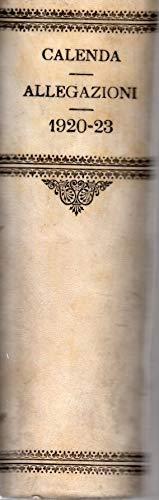 Allegazioni 1920-23 - copertina