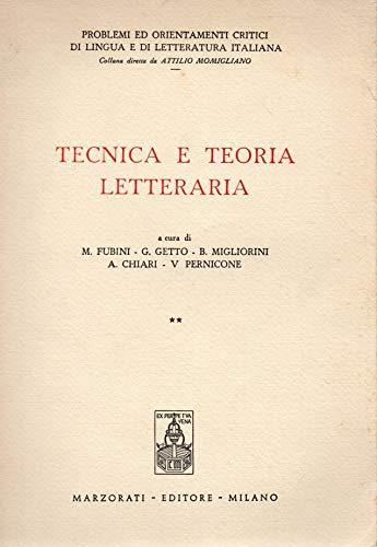 Tecnica e Teoria Letteraria - copertina