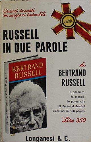 Russell in due parole - Bertrand Russell - copertina