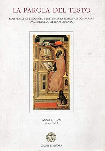 La Parola del Testo Anno II° 1998 Fascicolo 2 - Giuseppe E. Sansone - copertina
