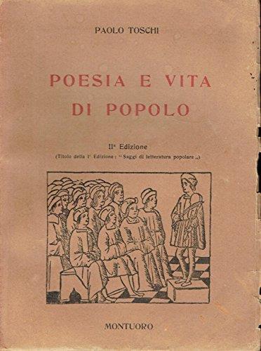Poesia E Vita Di Popolo - Paolo Toschi - copertina