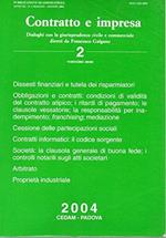 Contratto e Impresa - dialoghi con la giurisprudenza civile e commerciale 2004 II° volume