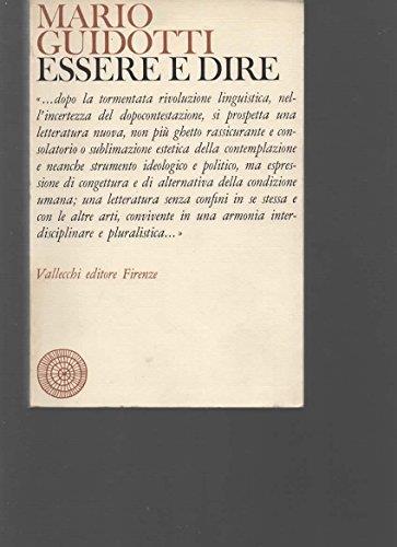 Essere e dire - Mario Guidotti - copertina