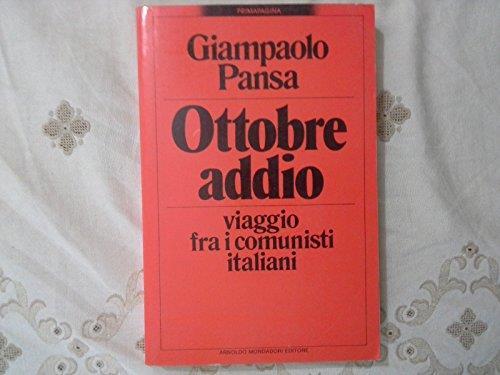 Ottobre addio - G. Panza - copertina