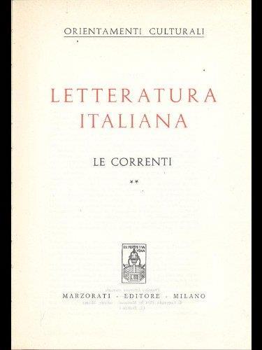Letteratura Italiana - Le Correnti (Volumi I E Ii) - copertina