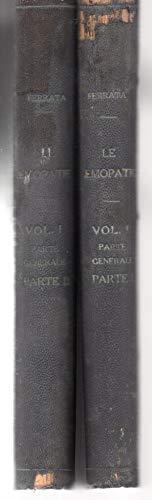Le Emopatie -Parte Generale ( vol. I° tomo 1 e tomo 2 ) - 1933 - copertina